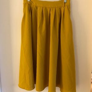 ModCloth mustard yellow skirt